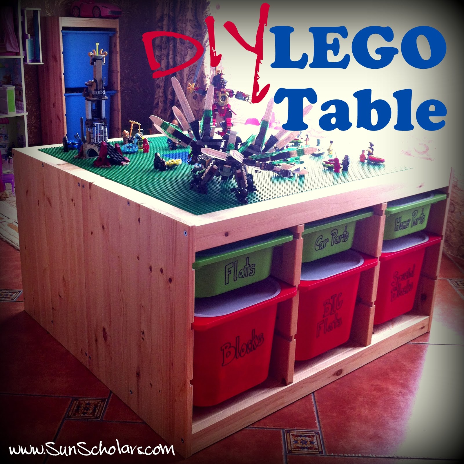 DIY Ikea Lego Table: aka The Super Secret Project: The Day the Glue 