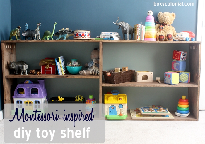 Montessori-inspired DIY Toy Shelf for Abe