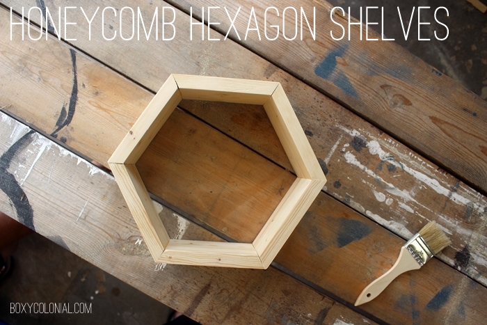 DIY hexagon shelves